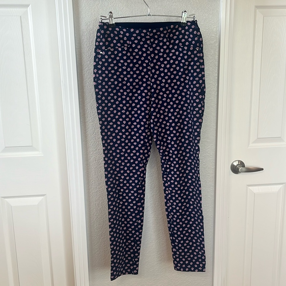 RLX Ralph Lauren navy and pink floral golf pants size 4p EUC